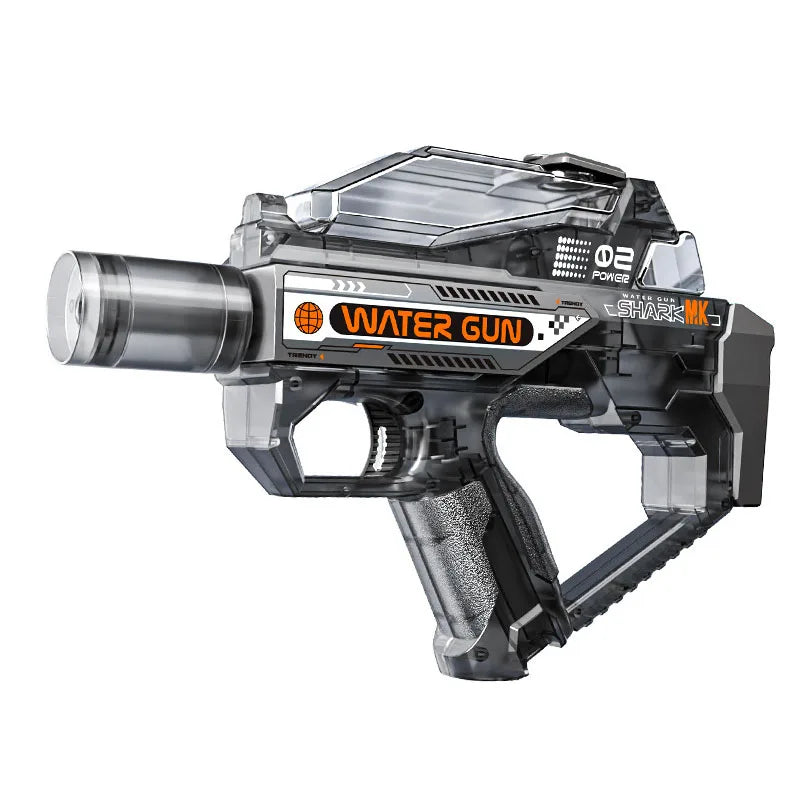 Electric Water Gun Toy Kids Water Squirt Gun with Lights and Sound Automatic Continuous Firing Watergun Beach Pool Outdoor Toy