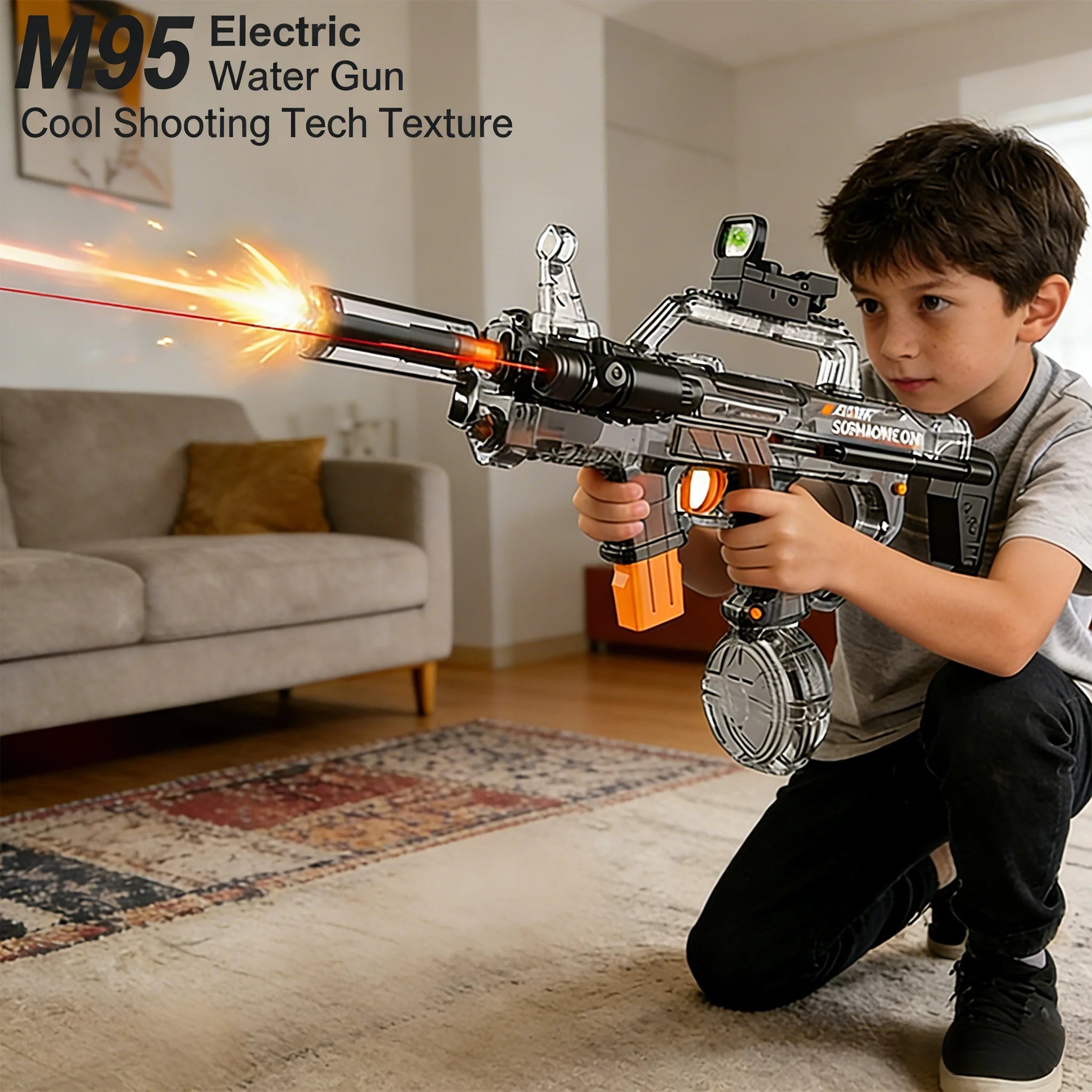 Electric Water Gun MK3 M95 Powerful Automatic Water Blaster High Pressure Squirt Gun Summer Beach Pool Outdoor Toy Gift for Kids