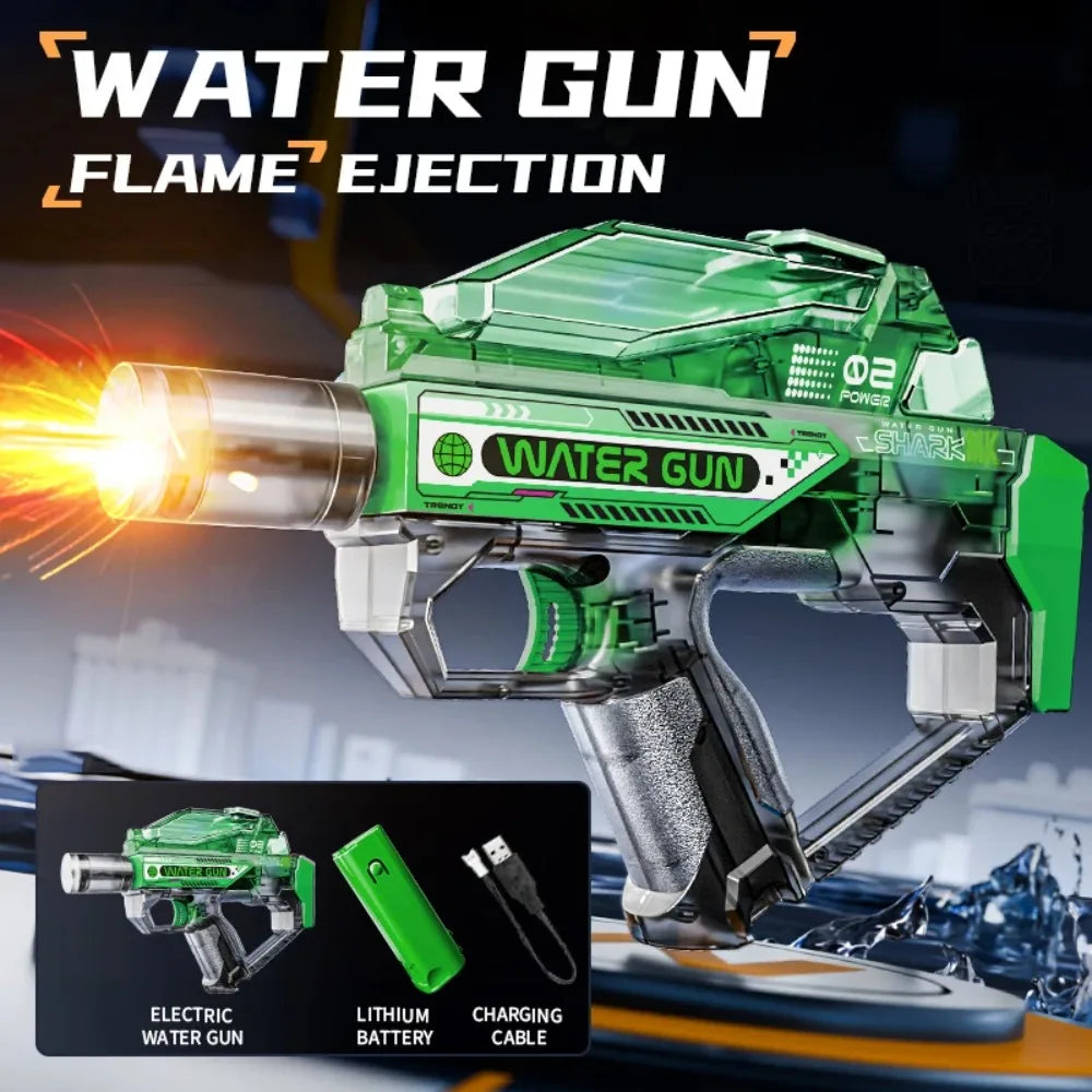 Electric Submachine Water Blaster Full Automatic Continuous Shooting Long Range Design for Summer Water Battles and Pool Fun