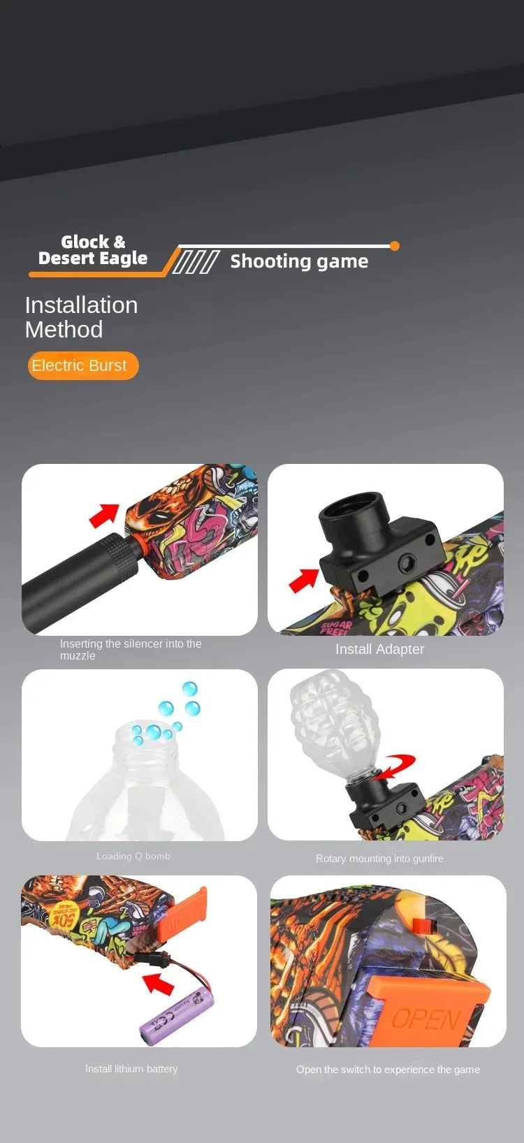gel blasters Electric Multiple Water Bullet Guns Pistols First Person Shooting Games bb gun toys adult ,Party Gifts for Children