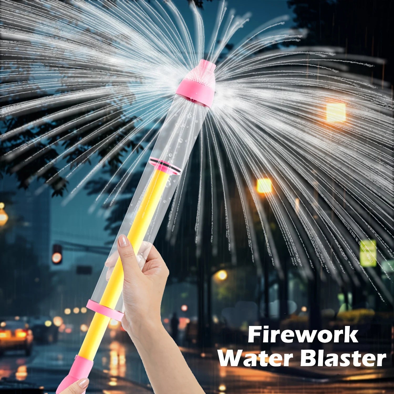 Firework Water Blaster Toy Summer Rotating Spray Water Gun Beach Pool and Outdoor Activities Water Shooter for Kids and Adults