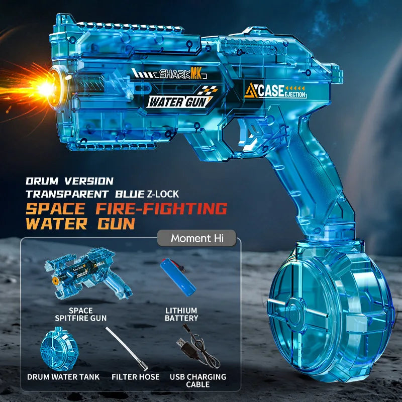 New adult electric water guns with lights, powerful with automatic water, summer outdoor and beach toys, great gifts for kids