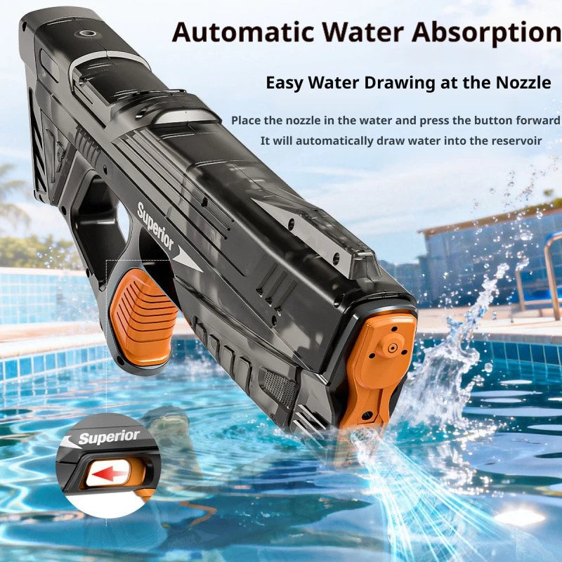 Electric Water Guns For Adults Powerful Squirt Automatic Water Suction Water Blasters Summer Outdoor Beach Toy For boys Kid Gift