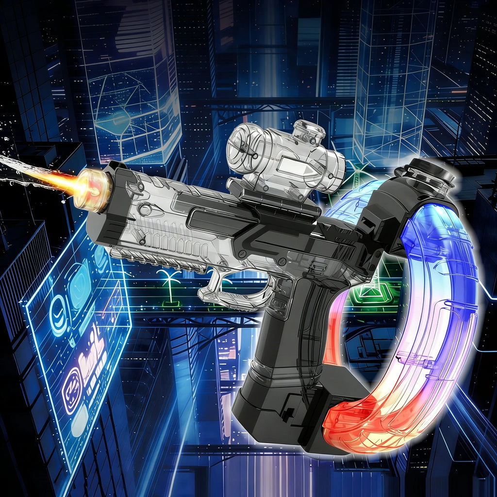 Children Automatic Squirt Blaster Toy 800ml Water Tank Squirt Gun Christmas Birthday Gifts for Children and Adult