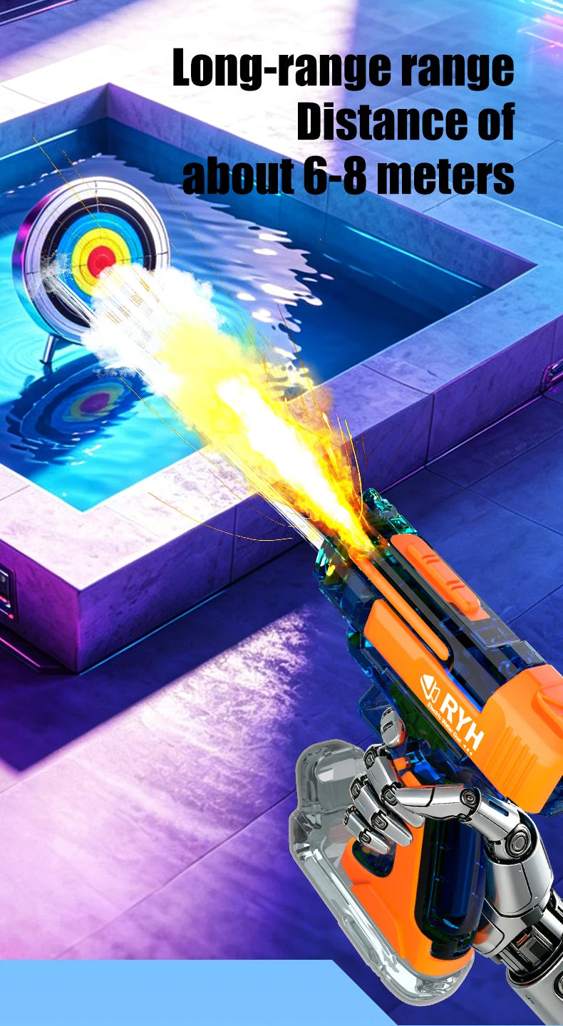 Electric Water Guns for Adults Spray light Powerful  burst  Water Storage Gun Blasters Summer Outdoor Game Toy for Boy girl Kid