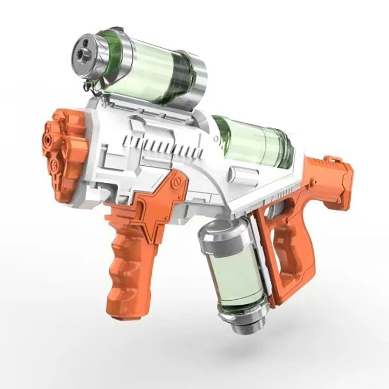 Large Capacity Automatic Water Gun Continuous Firing with Lights Rechargeable Electric Water Guns Beach Party Game Kids Boys Toy