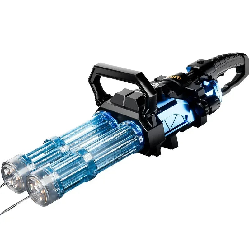 2025 New Electric Gatling Water Cannon Dual Tube Rotating High-Pressure Spray 1000ML Outdoor Summer Water Gun Toy