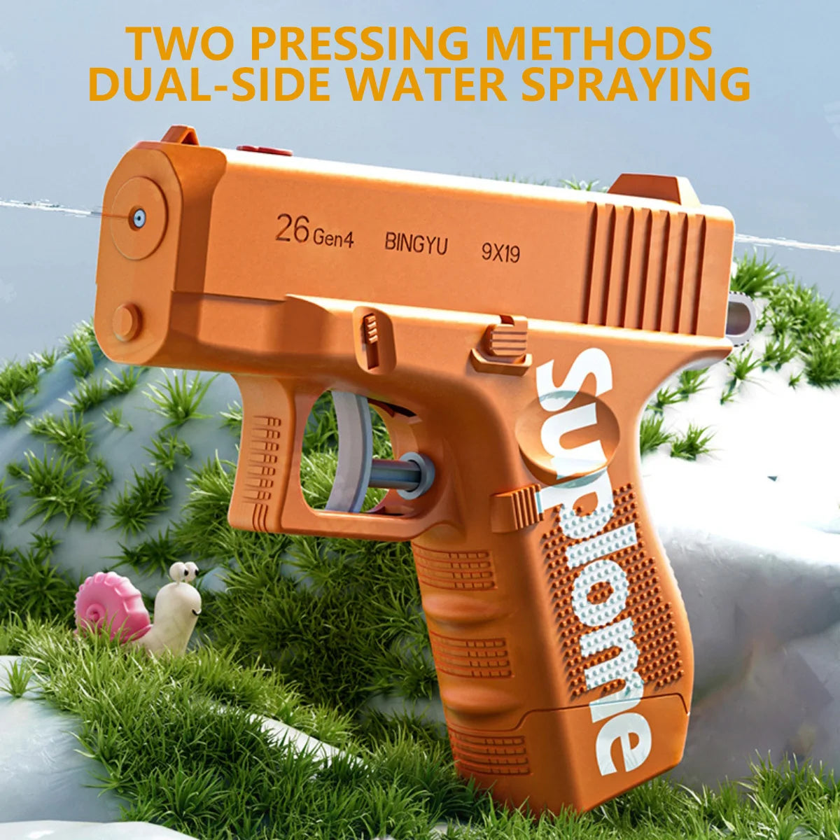 Prank Water gun Toy Handheld Manual Two-Way Water Gun Summer Mischievous Water Toy Children Outdoor Swimming Pool Toy Beach Gift