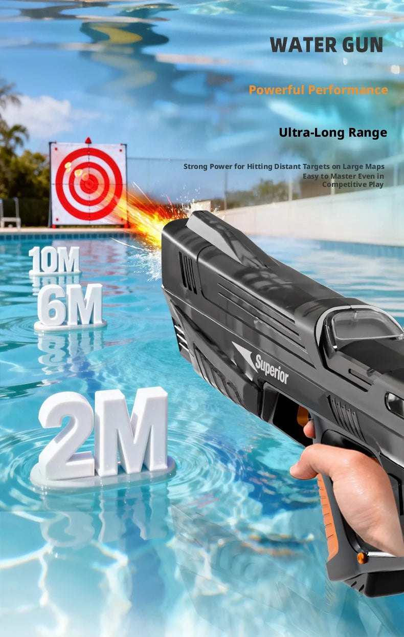 Electric Water Guns For Adults Powerful Squirt Automatic Water Suction Water Blasters Summer Outdoor Beach Toy For boys Kid Gift