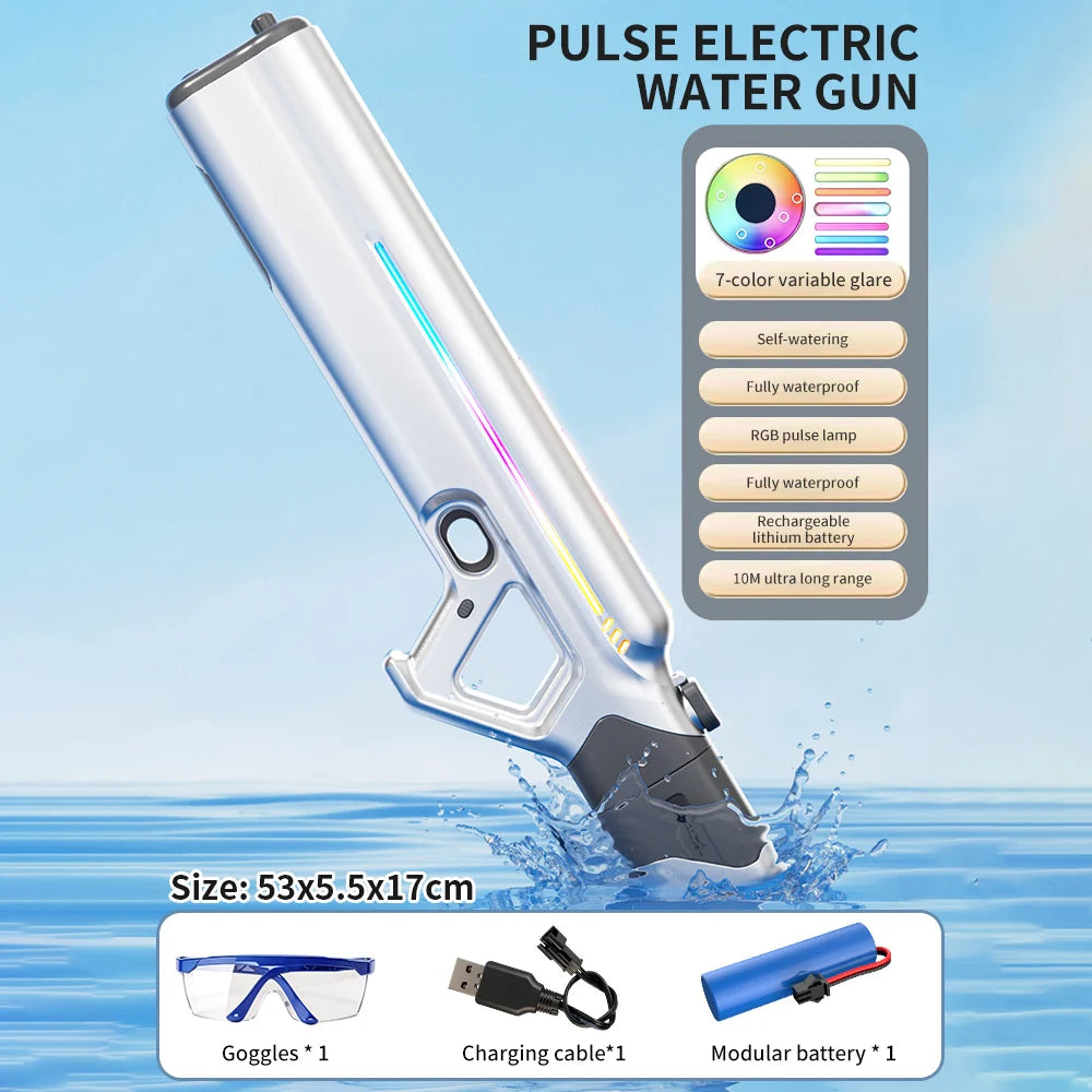 Electric Water Guns For Adults Powerful Squirt Automatic Water Suction Water Blasters Summer Outdoor Beach Toy For boys Kid Gift