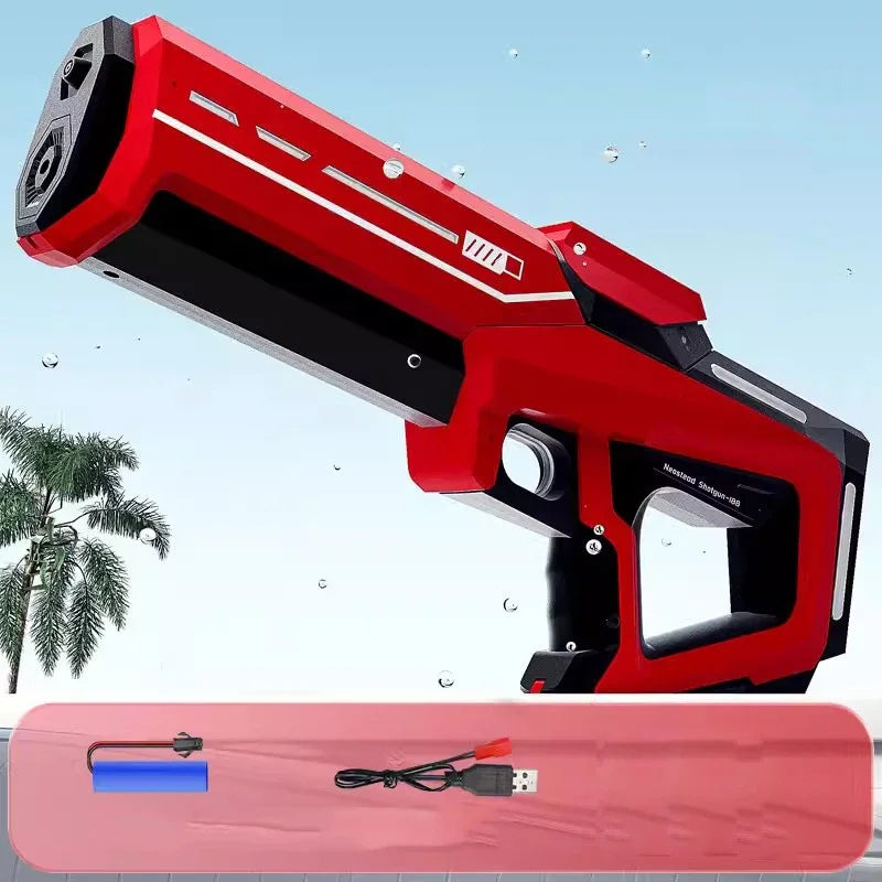 Powerful Electric Water Guns for Adults, Automatic Splash Blaster with Water Suction, Summer Outdoor Beach Toys for Boys Gift