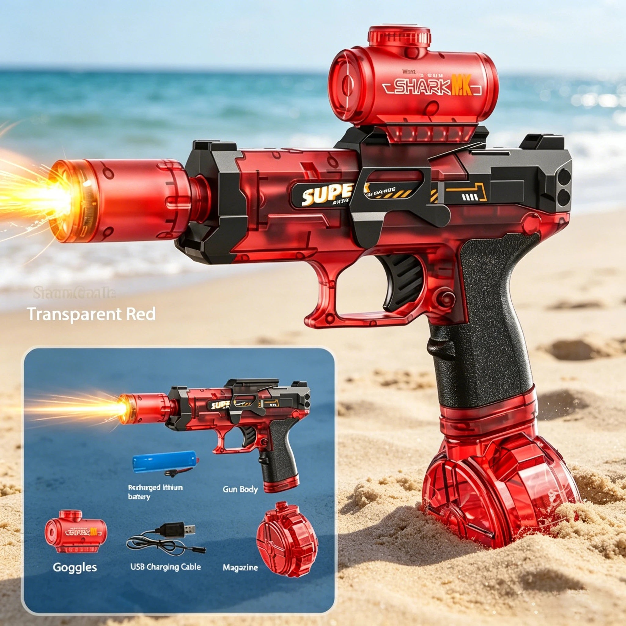 Electric Water Guns For Adults Powerful Squirt Automatic Water Suction Water Blasters Summer Outdoor Beach Toy For boys Kid Gift