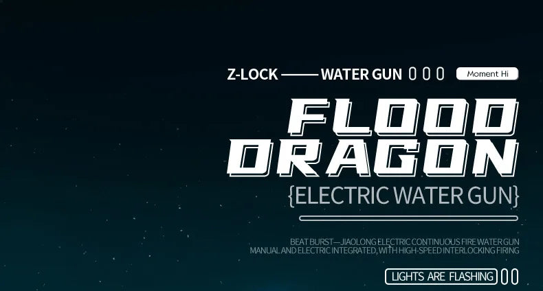 Flame Effect Electric Water Guns For Powerful Squirt Automatic Water Suction Water Blasters Summer Outdoor Beach Toy For Gift