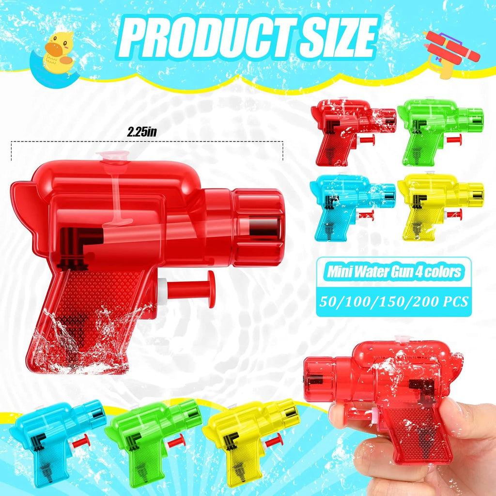 50-200 Pack Mini Water Gun for Boys and Girls Colorful Water Squirt Guns Small Toy Gun Plastic Pistol for Beach Water Park