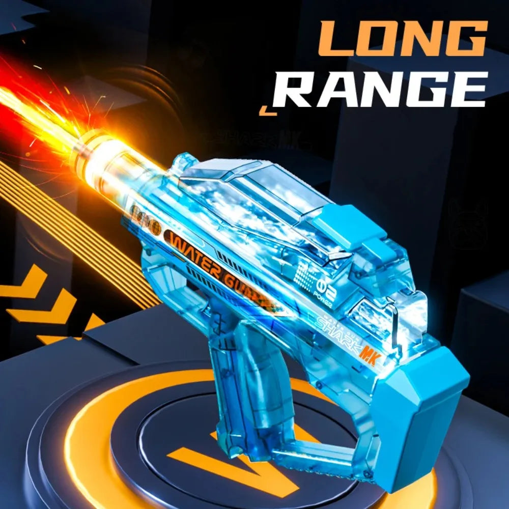 Electric Submachine Water Blaster Full Automatic Continuous Shooting Long Range Design for Summer Water Battles and Pool Fun