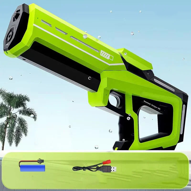 Powerful Electric Water Guns for Adults, Automatic Splash Blaster with Water Suction, Summer Outdoor Beach Toys for Boys Gift