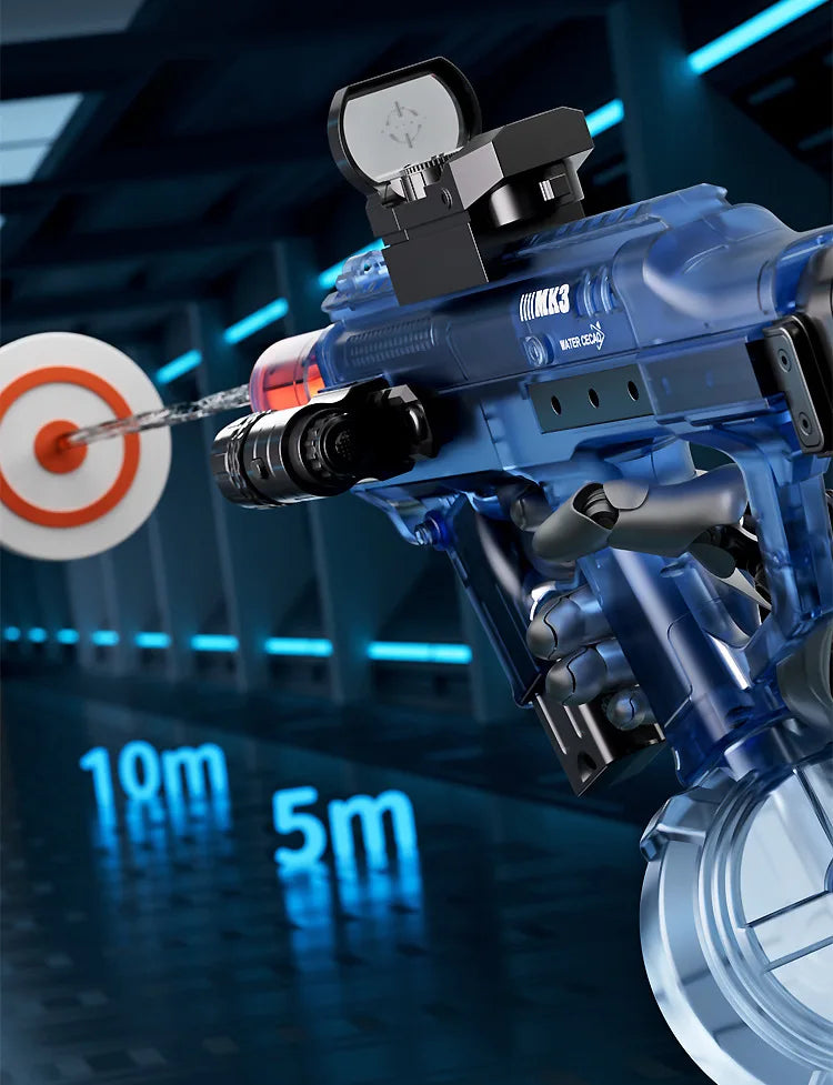 Summer Outdoor Large Capacity Electric Shooting Water Gun Toy, MK3 Large Fully Automatic Water Gun With Lights Gift