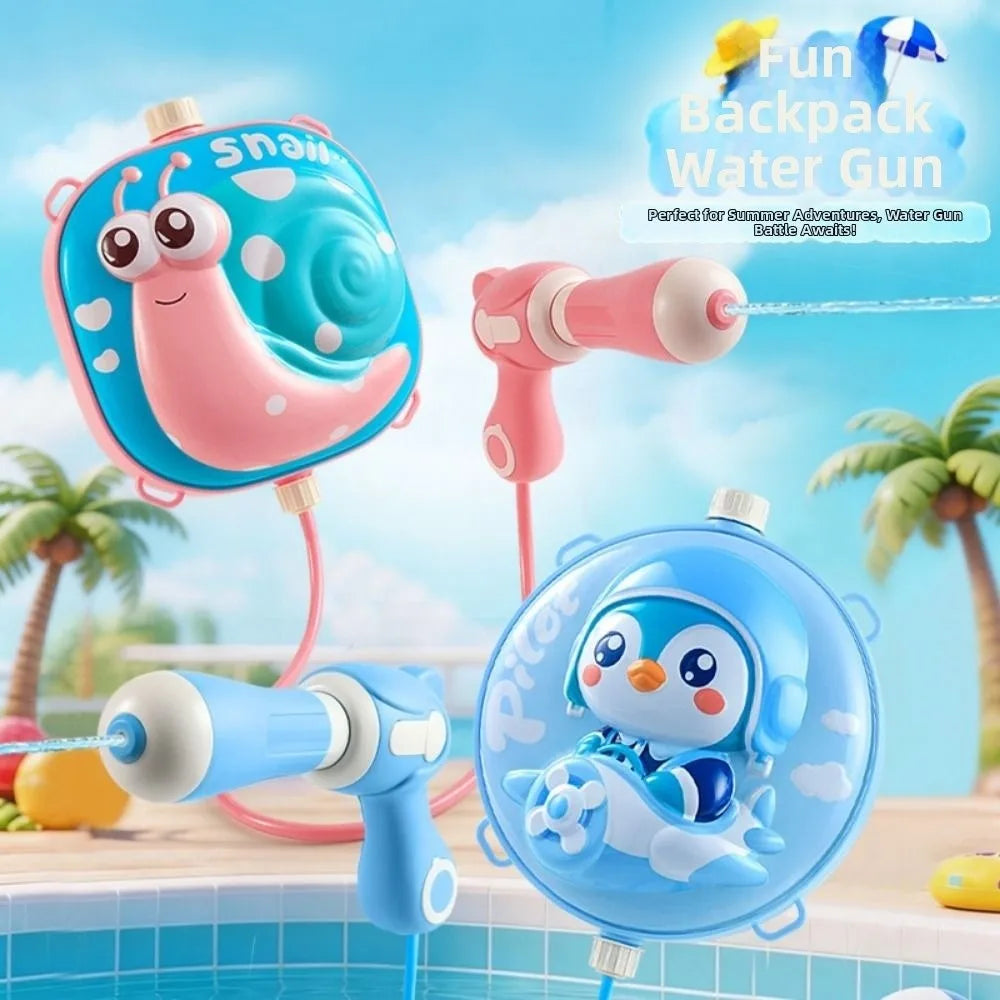 Pull Type Children Backpack Water Spray Toy Powerful Range Large Capacity Long-range Water Battle Props Easy To Fill