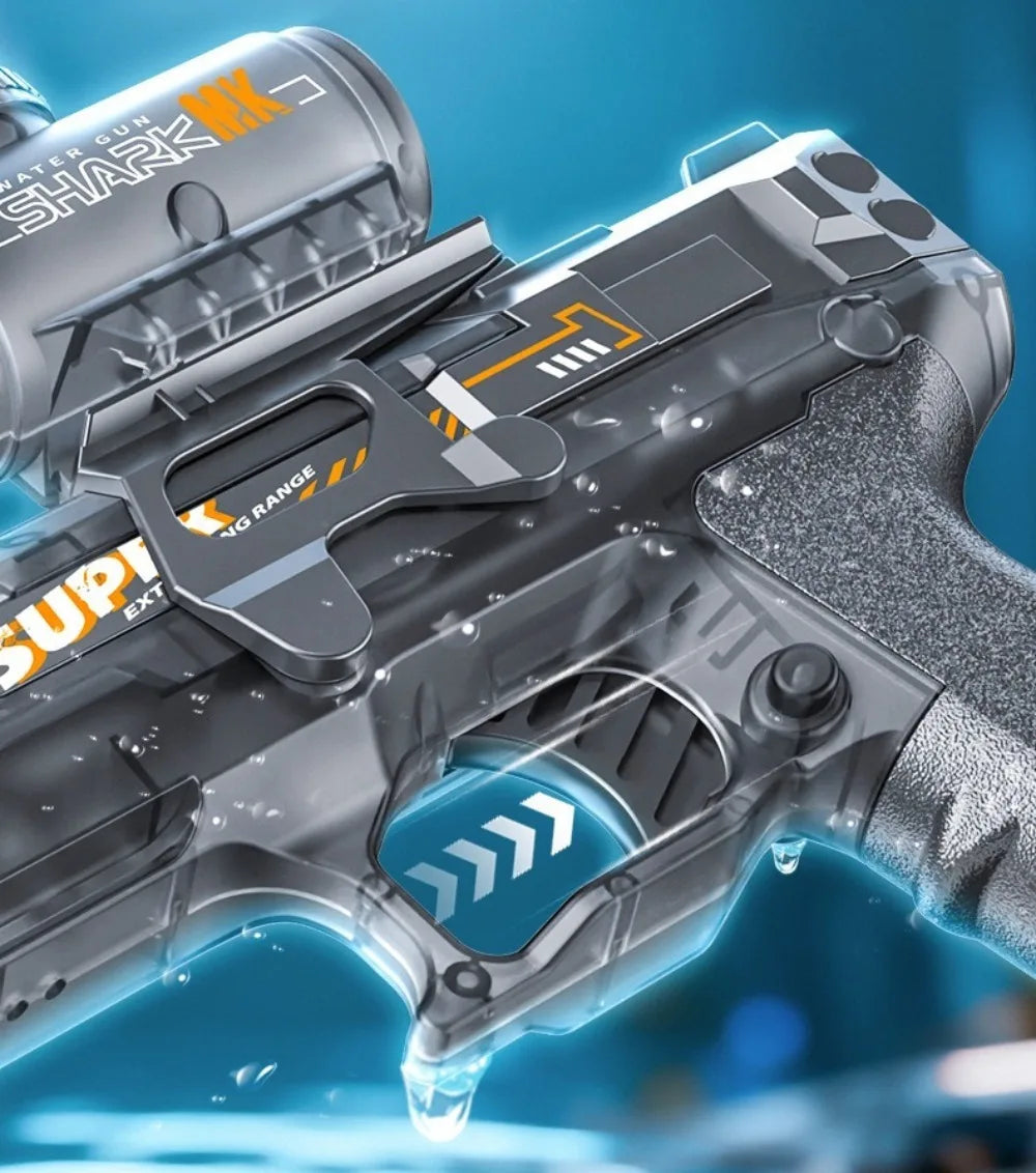 High Pressure Electric Sniper Water Gun Toy with Blowback Action Full Auto Rapid-Fire Summer Fight Games Toy for Kids Gift