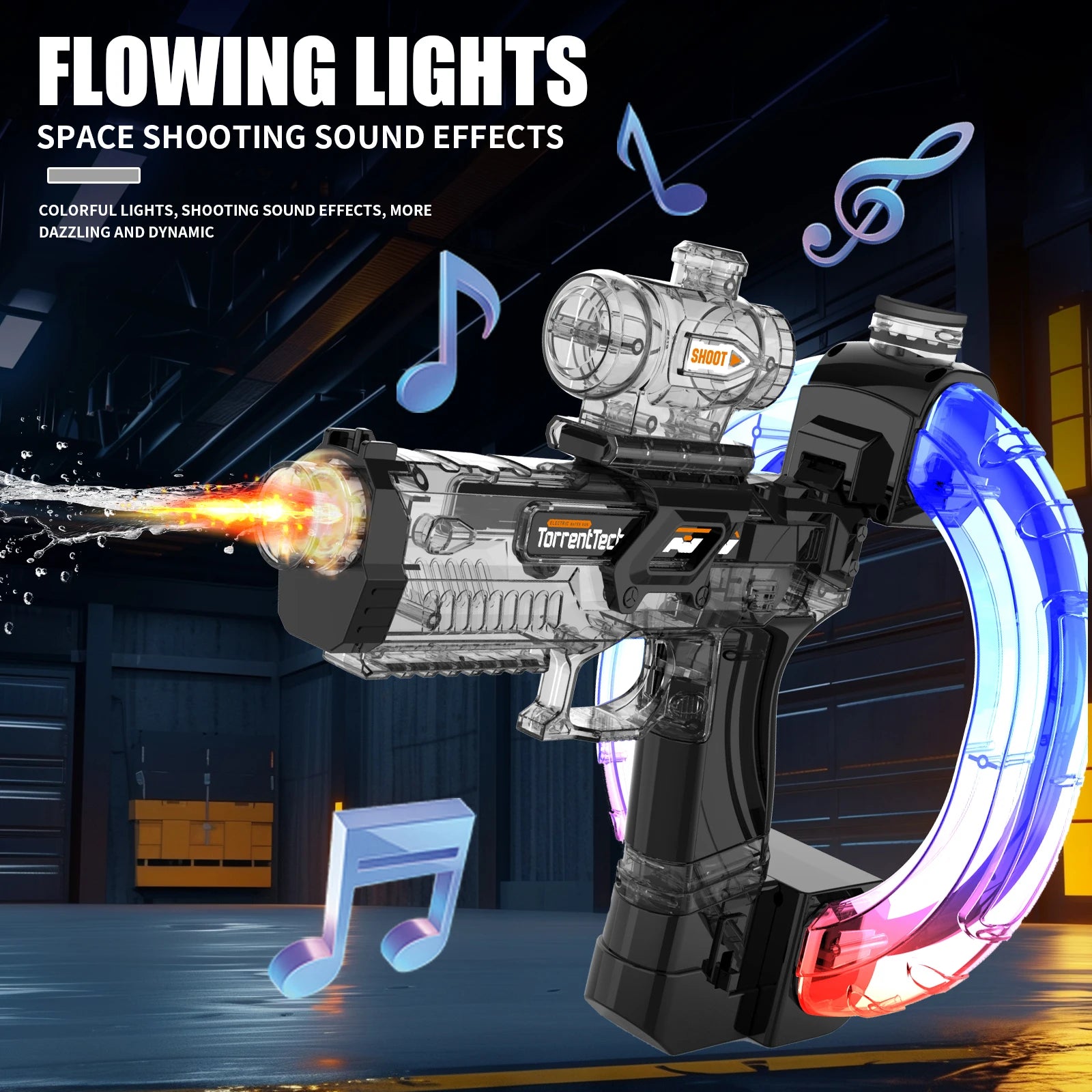 Children Automatic Squirt Blaster Toy 800ml Water Tank Squirt Gun Christmas Birthday Gifts for Children and Adult