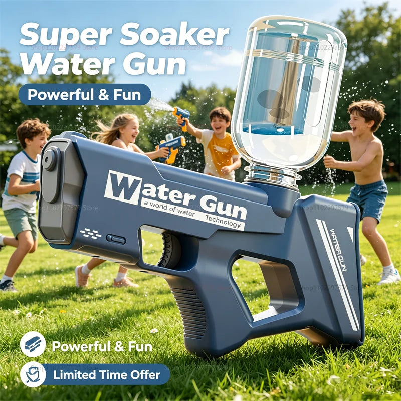 Electric Water Guns For Adults Powerful Squirt Automatic Water Suction Water Blasters Summer Outdoor Beach Toy For Boys Kid Gift