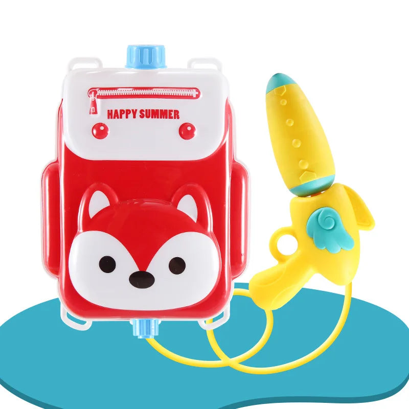 Toy water gun,Children Summer Outdoor Mini Cartoon Animals Baby Backpack Water Gun Beach Pool Party Fight Gun Toy for Kids Favor