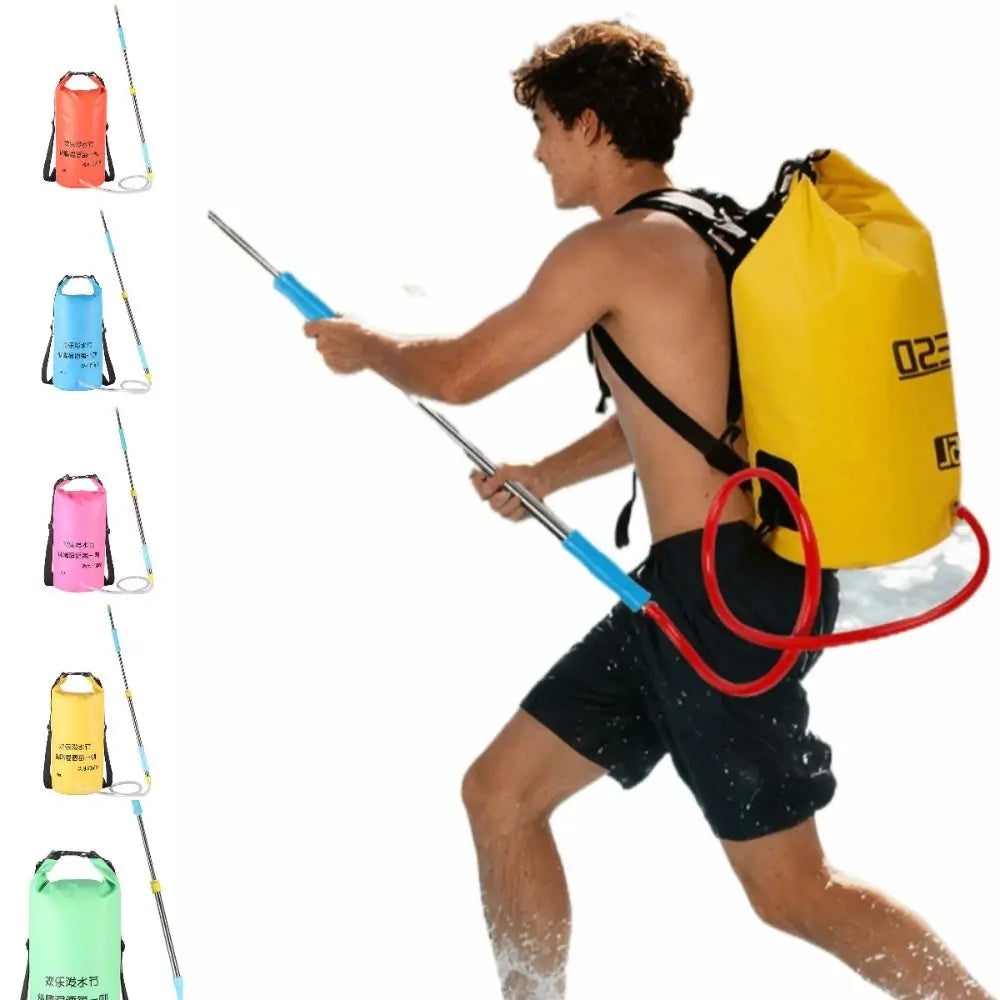 Backpack Style Water Shooter Large Capacity Stainless Steel Foam Sprayer High Pressure Outdoor Design Water Fight Artifact