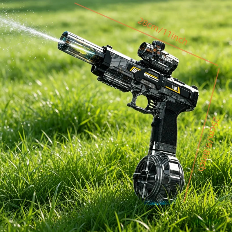 Electric Water Gun Toy With LED Light Large Capacity High Speed Continuous Firing Water Gun Kids Outdoor Pool Battle Game