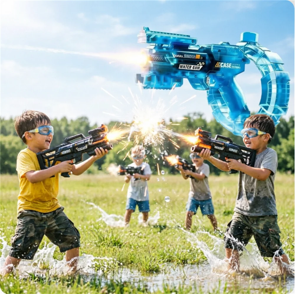 Water Guns Electric For Adults Powerful Squirt Automatic Water Suction Water Blasters Summer Outdoor Beach Toy For boys Kid Gift