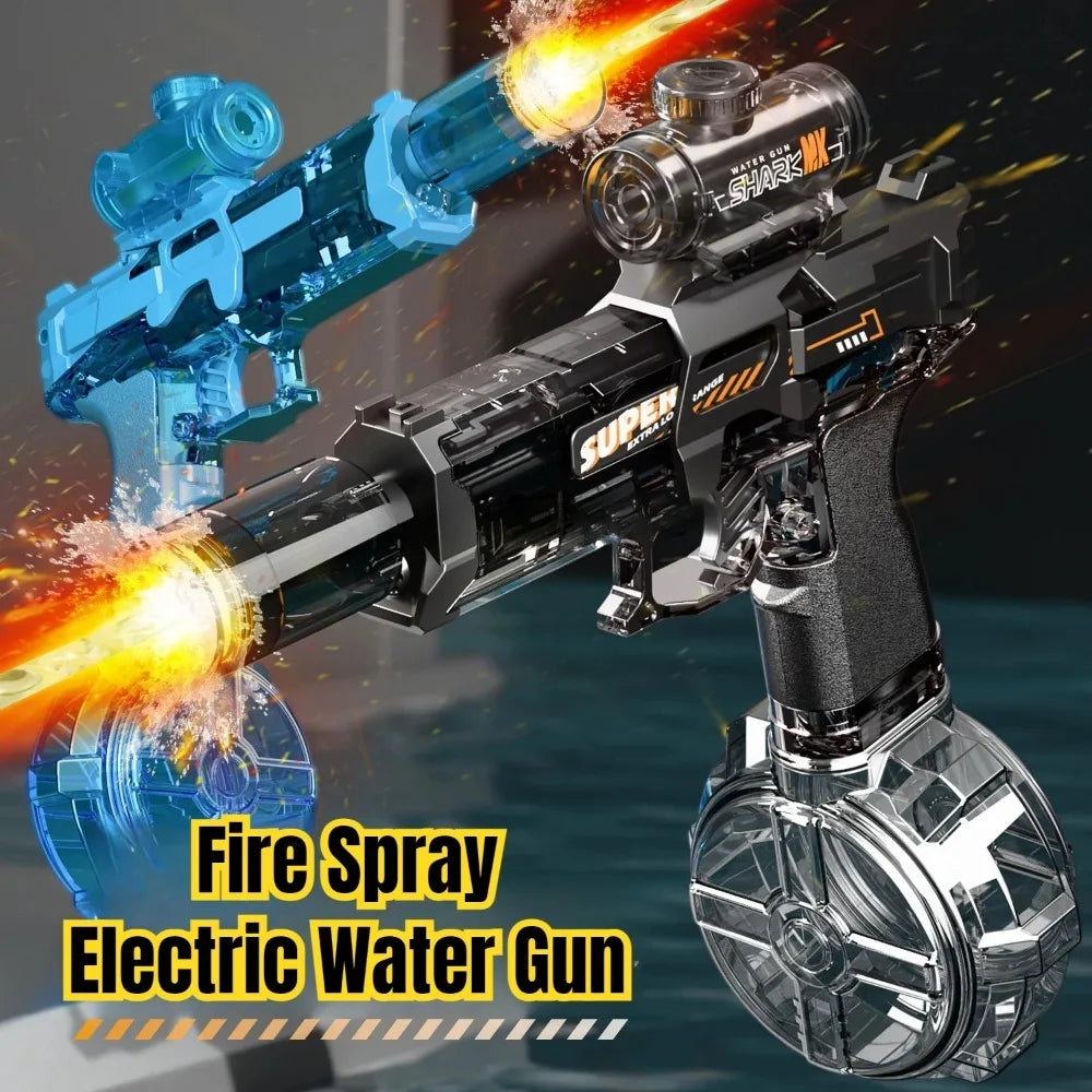 Electric Water Gun Water Blaster High Capacity Long Range Summer Outdoor Beach Water Fight Toy for Kids Boys Birthday Gift