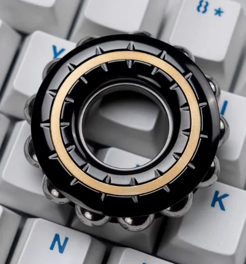 EDC Mechanical Beads Fidget Ring Push Slider Metal Mini Fun Stress Toys Tools