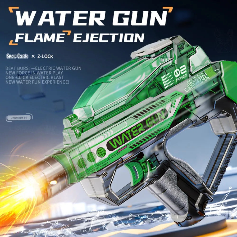 Electric Submachine Water Blaster Full Automatic Continuous Shooting Long Range Design for Summer Water Battles and Pool Fun