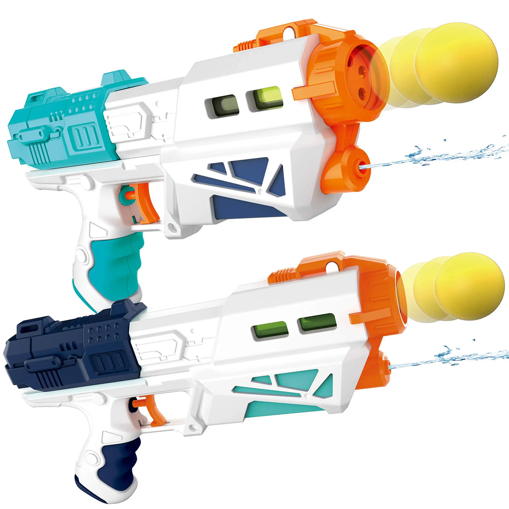 Super Water Gun Blaster Pistol Foam Ball Popper Air Toy Guns with 12 Foam Balls Kids Shooting Game Squirt Guns for Swimming Pool