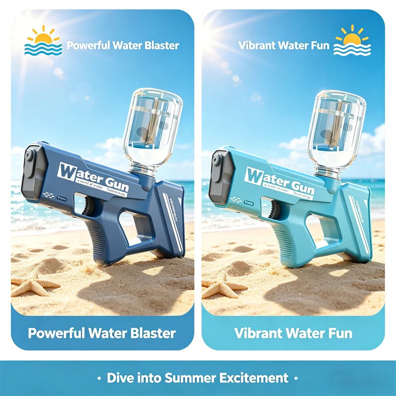 Electric Water Guns For Adults Powerful Squirt Automatic Water Suction Water Blasters Summer Outdoor Beach Toy For Boys Kid Gift