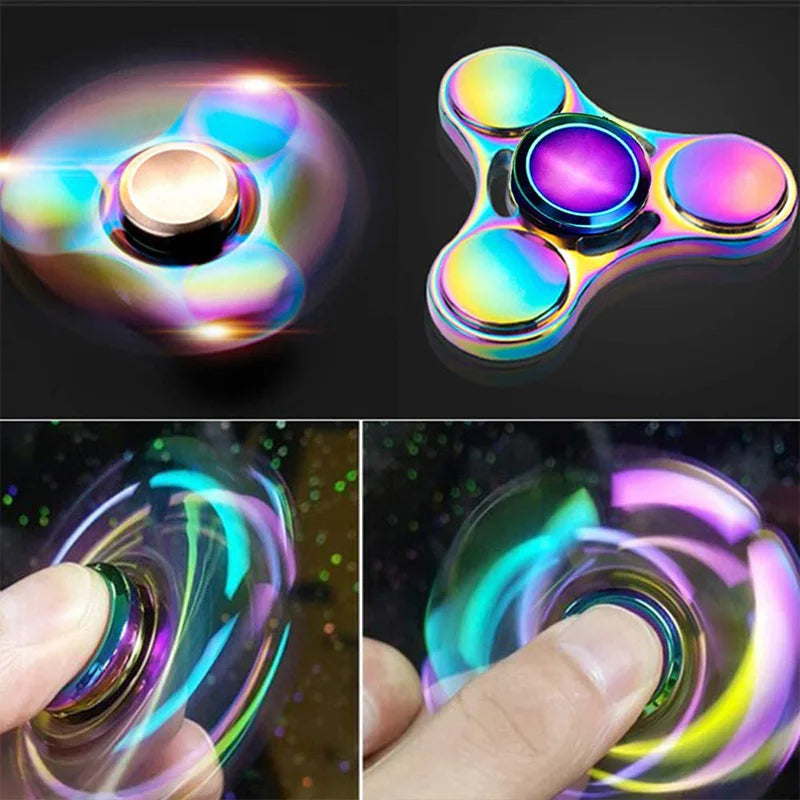 New Metal Fidget Spinner Toys Colorful AntiStress Alloy Finger Gyro EDC Relieves Stress Finger Spinner Children Adult Toy Gifts