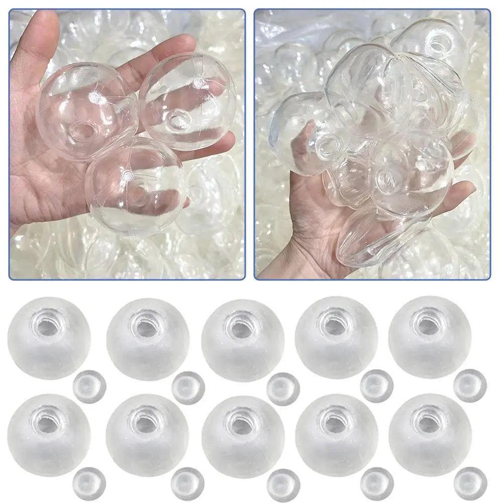 Stress Relief Toys 10pcs Diy Stress Ball Making Kit Tpr Skins Fillers for Personalized Squeeze Anxiety Relief