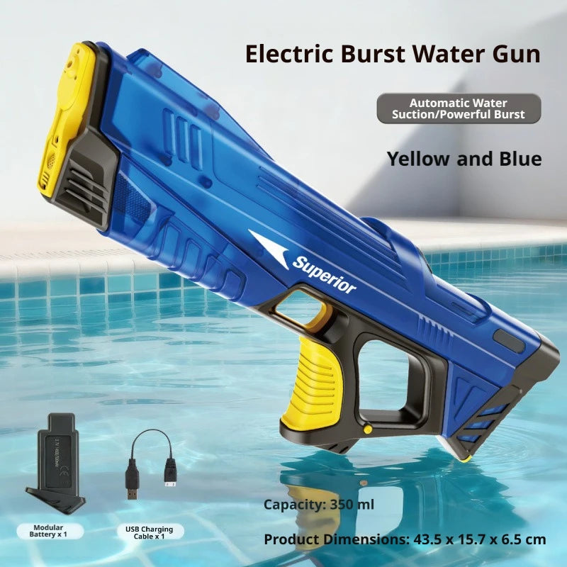 Electric Water Guns For Adults Powerful Squirt Automatic Water Suction Water Blasters Summer Outdoor Beach Toy For boys Kid Gift