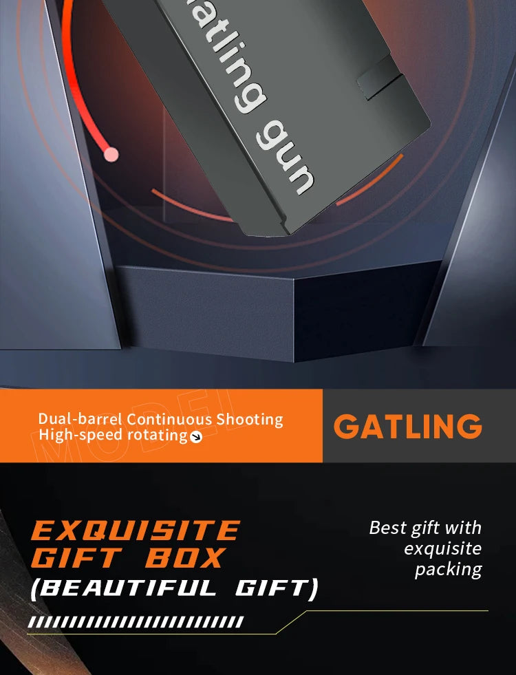 High-Speed Gatling Electric Ball Blaster - Fun for Kids and Adults, Rechargeable- Ideal for Outdoor Game Parties（No water bombs）