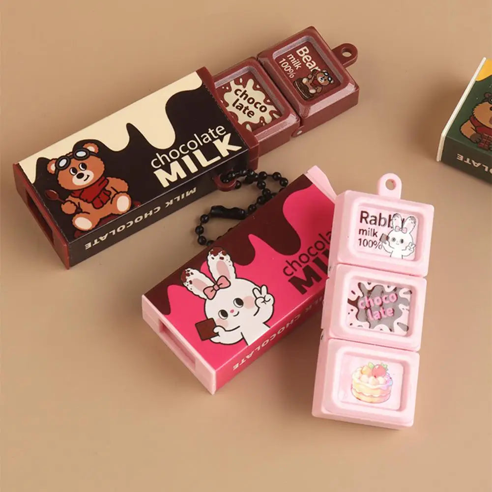 Realistic Chocolate Stress-Relieving Toys Bendable Clip Toys Keychains Sensory Toys Novelty Backpack Charms Children's Gifts