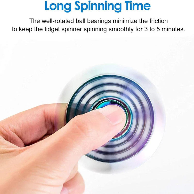 New Metal Fidget Spinner Toys Colorful AntiStress Alloy Finger Gyro EDC Relieves Stress Finger Spinner Children Adult Toy Gifts