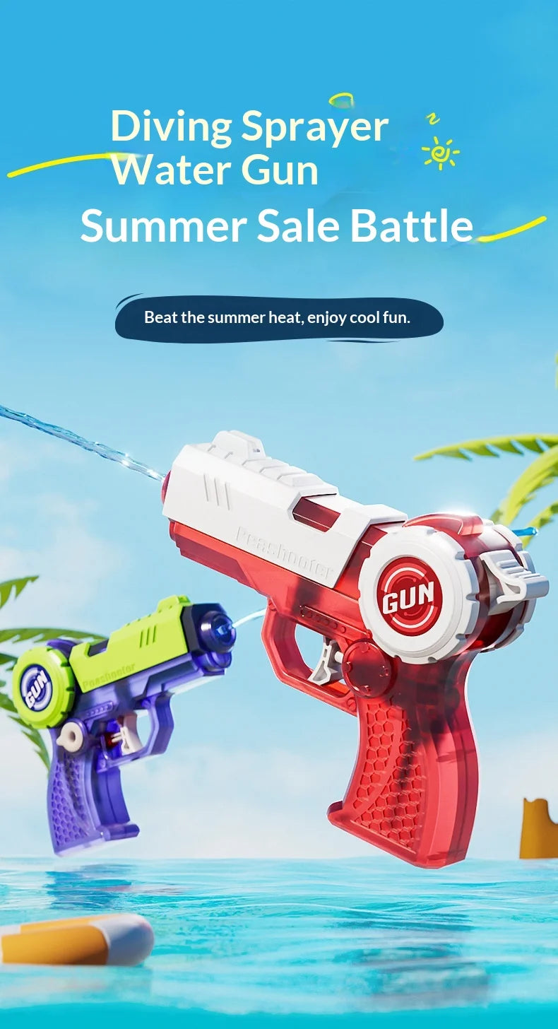 Glock Press-Pump Water Gun with High Capacity for Kids, Beach Water Battle Outdoor Water Play Toy