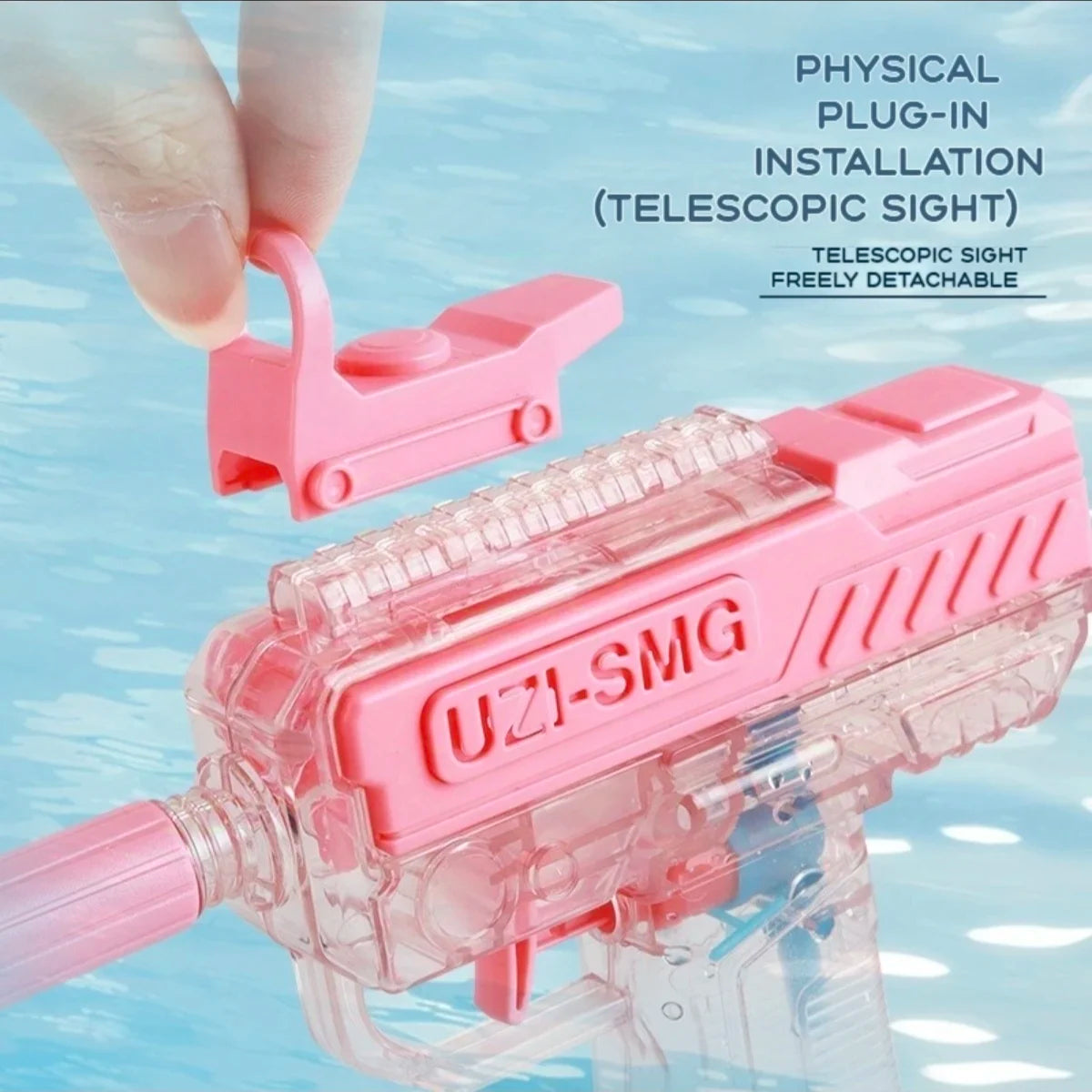 Summer UZI Water Gun non Electric Pistol High-pressure Full Automatic Shooting Water Beach Toy Gun For kid Adult birthday presen