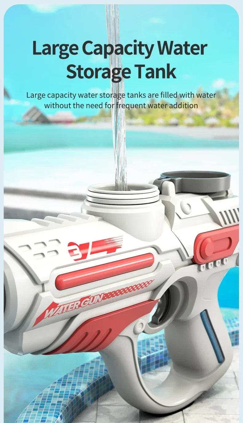 Kids Electric Water Gun Fully Automatic High Pressure Water Blaster for Boys Summer Beach Pool Party Water Fighting Play Toys