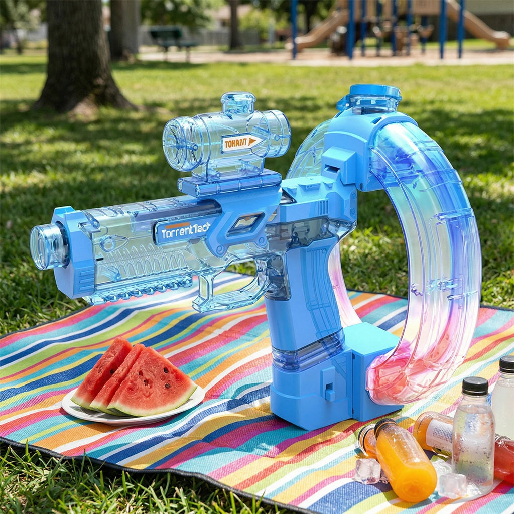 Children Automatic Squirt Blaster Toy 800ml Water Tank Squirt Gun Christmas Birthday Gifts for Children and Adult