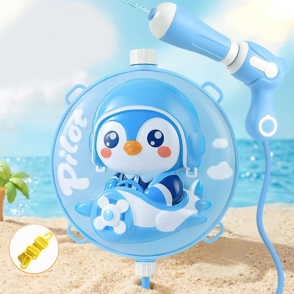 Pull Type Children Backpack Water Spray Toy Powerful Range Large Capacity Long-range Water Battle Props Easy To Fill