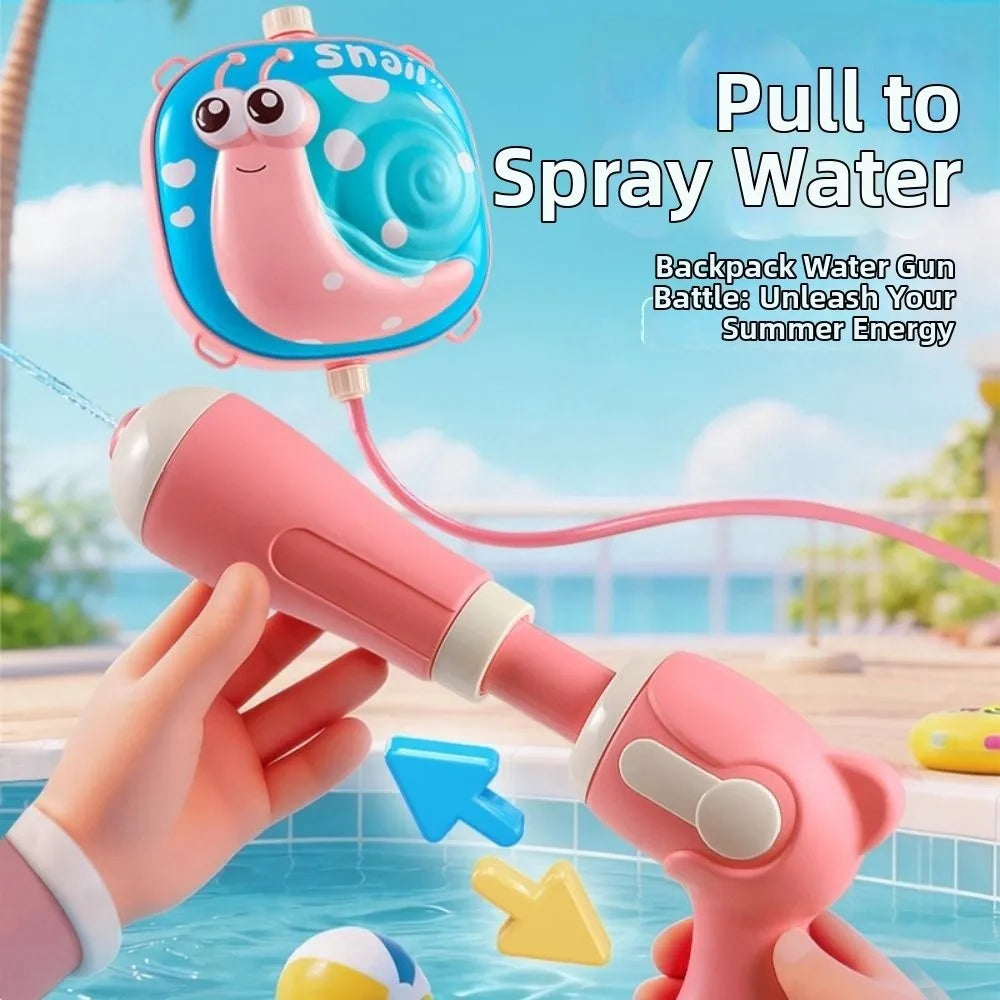 Pull Type Children Backpack Water Spray Toy Powerful Range Large Capacity Long-range Water Battle Props Easy To Fill
