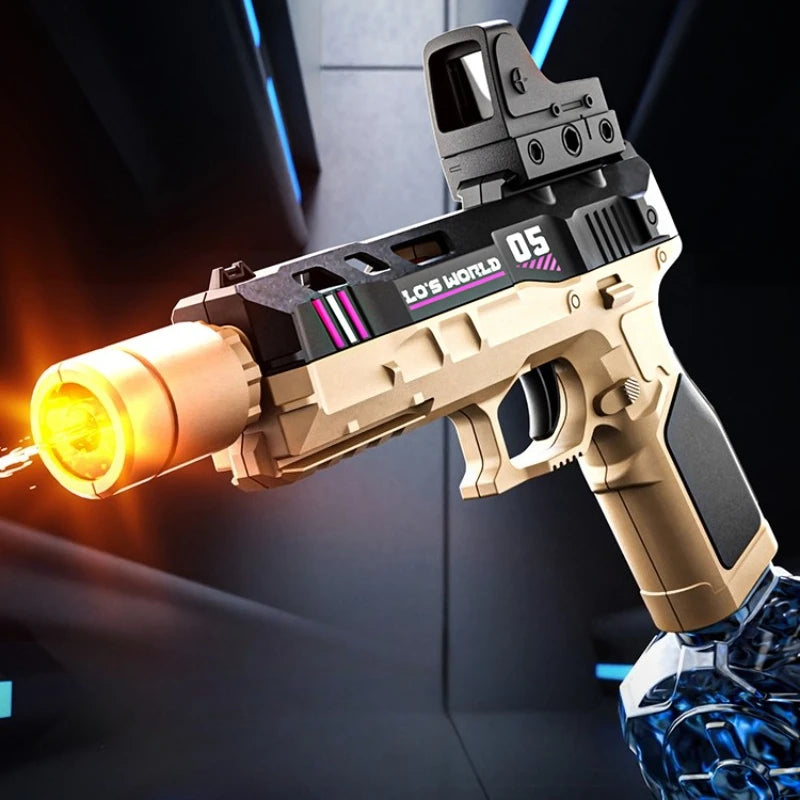 Electric Continuous Water Gun with Light Flame Effect Long Range Water Gun The Water-Sprinkling Festival Water Gun Kids Gifts