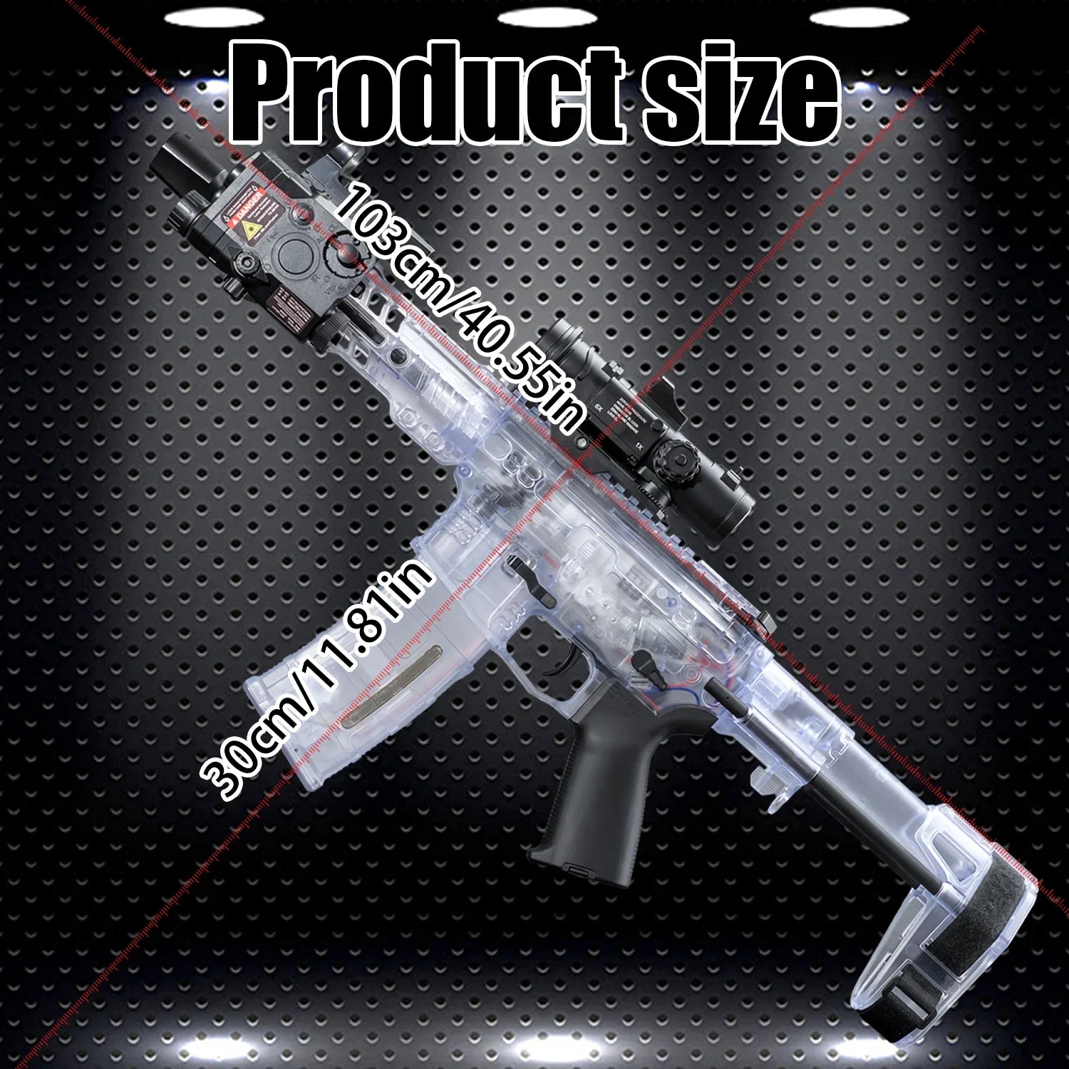 SLR Nylon Electric Gel Ball Blasting Toy Gun, Automatic Splash Ball Blaster, Suitable for Outdoor Shooting Games [No Bullets]