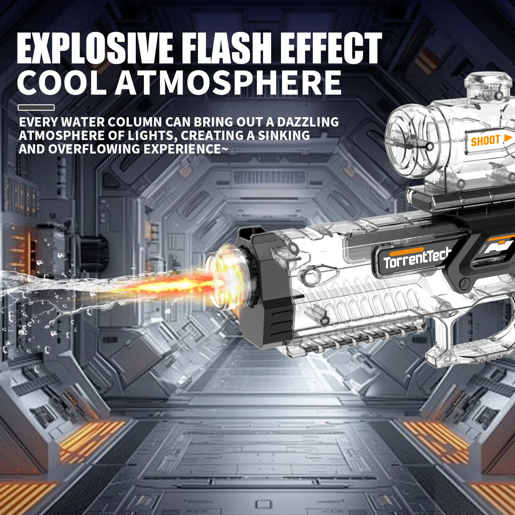 Children Automatic Squirt Blaster Toy 800ml Water Tank Squirt Gun Christmas Birthday Gifts for Children and Adult