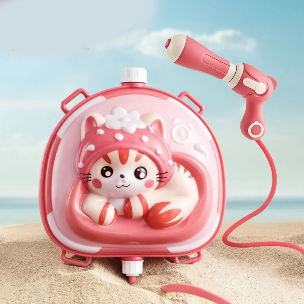 Pull Type Children Backpack Water Spray Toy Powerful Range Large Capacity Long-range Water Battle Props Easy To Fill